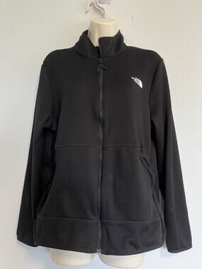 North Face Women's Black Fleece Long Sleeve Full-Zip Jacket Sz XL Gorpcore Flaw